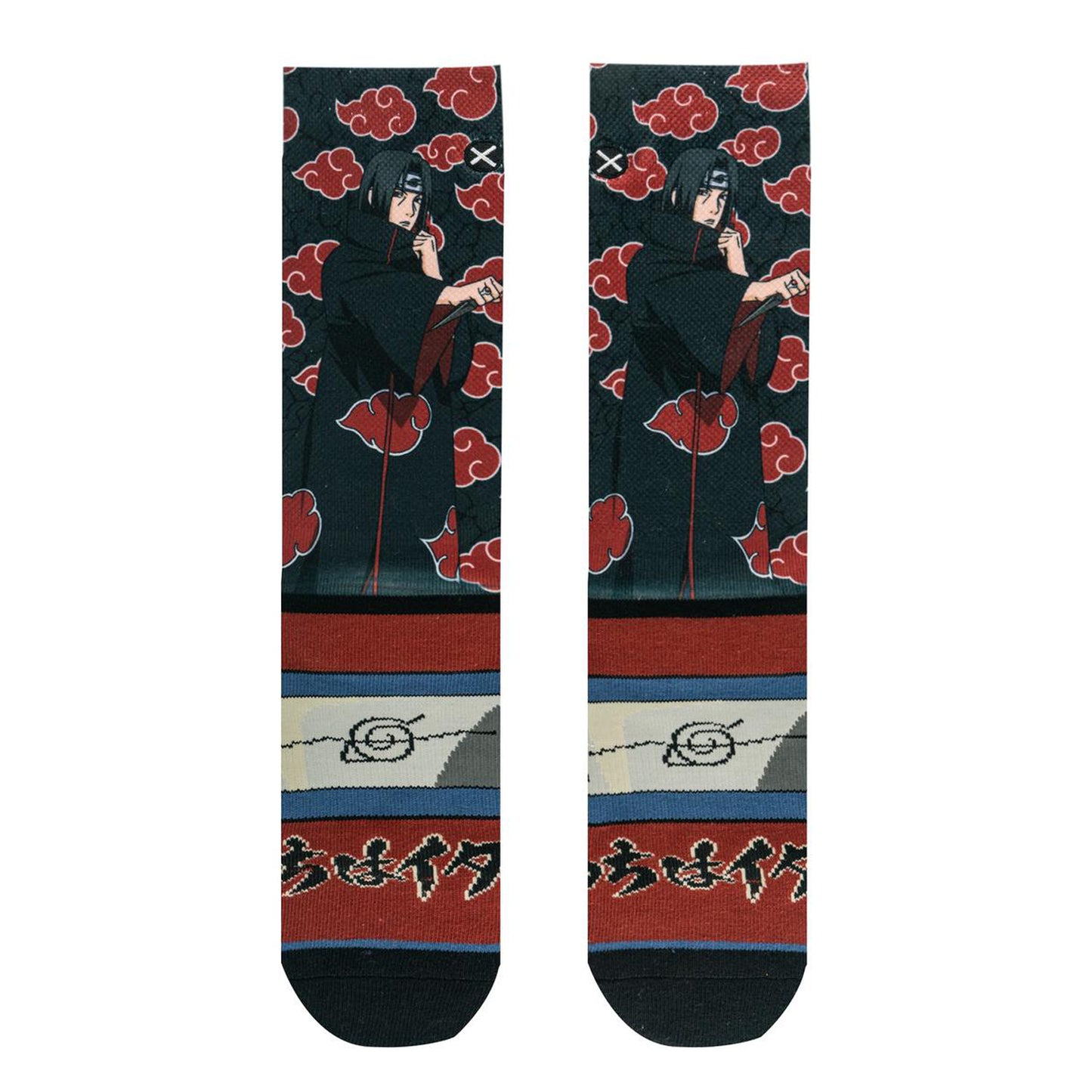 Odd Sox Men's Crew Socks - Itachi Headband (Naruto Shippuden)