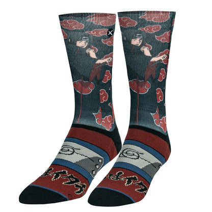 Odd Sox Men's Crew Socks - Itachi Headband (Naruto Shippuden)