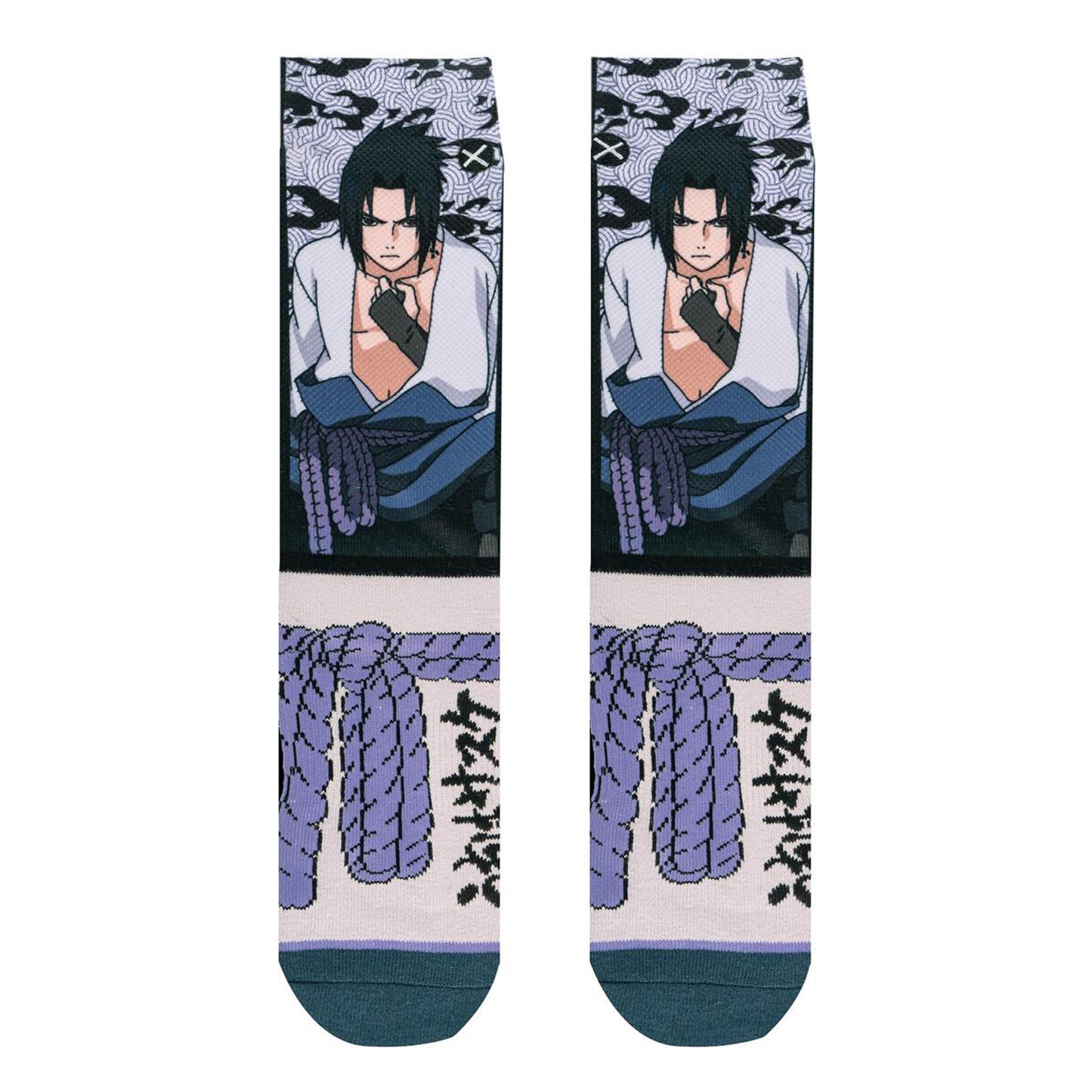 Odd Sox Men's Crew Socks - Sasuke Belt (Naruto Shippuden)