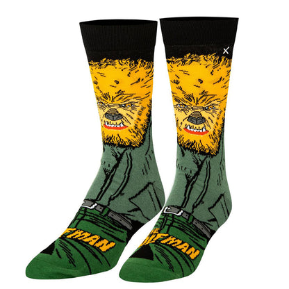 Odd Sox Men's Crew Socks - The Wolf Man (Universal Monsters)