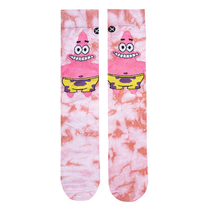 Odd Sox Men's Crew Socks - Patrick Tie Dyed (Spongebob Squarepants)