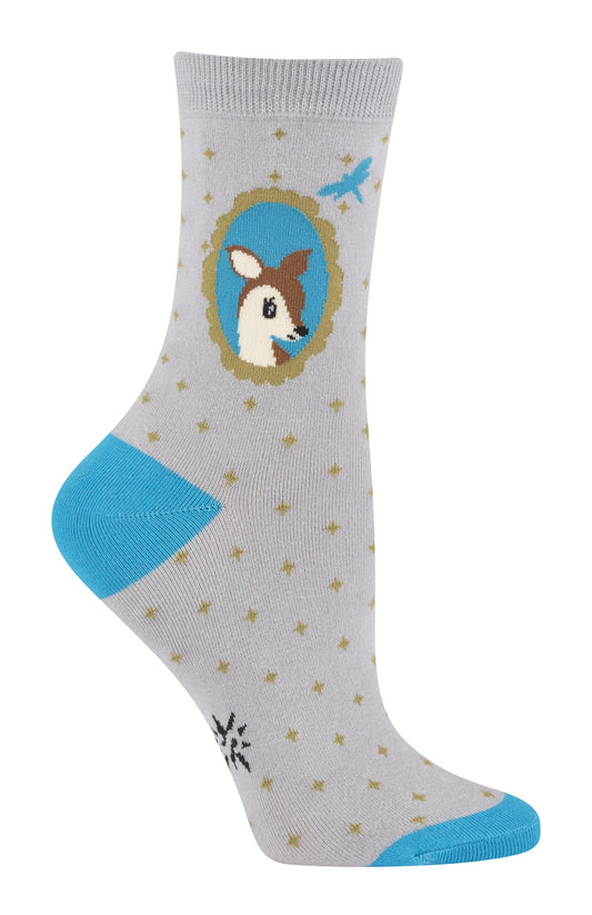 Sock It To Me Women's Crew Socks - Fawn In Frame