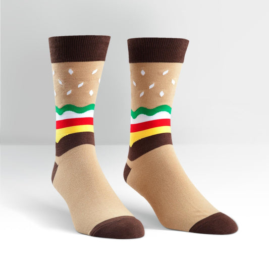 Sock It To Me Men's Crew Socks - Burger