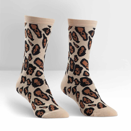 Sock It To Me Women's Crew Socks - Leopard